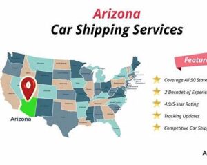 Nationwide auto transport truck shipping vehicles from Georgia to Arizona safely