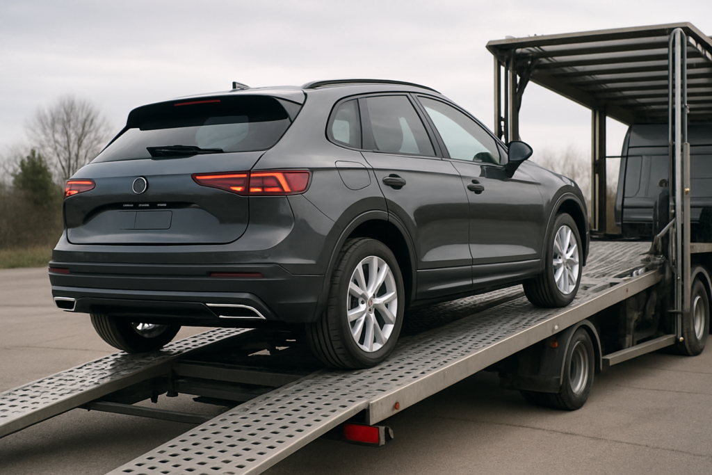 Efficient car transport service with vehicle loading
