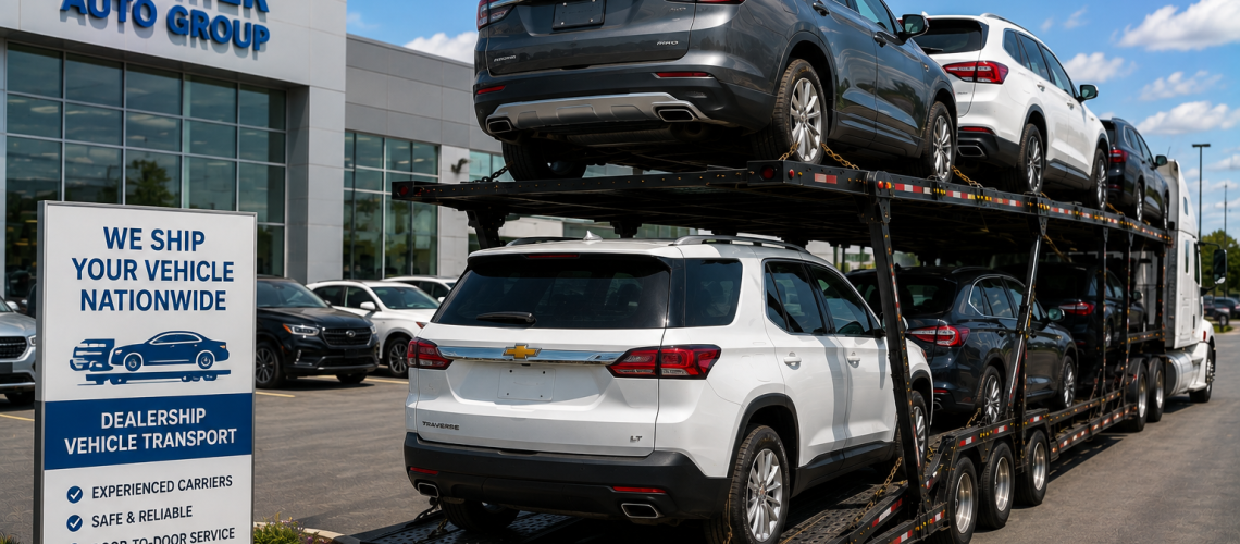 Dealership vehicle ready for an auto transport quote