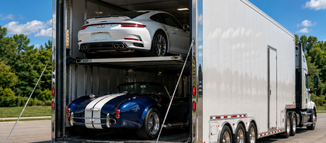 Enclosed car transport for classic and luxury vehicles