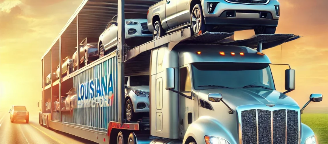 DALL·E-2025-01-17-09.19.10-A-professional-vehicle-transport-truck-carrying-multiple-cars-on-a-highway-with-a-scenic-background-representing-a-move-from-Louisiana-to-Florida.-Th.webp