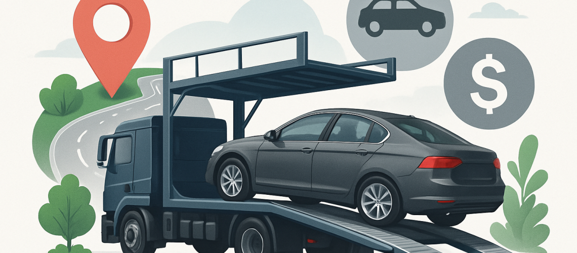 Understanding car shipping costs with a transport truck