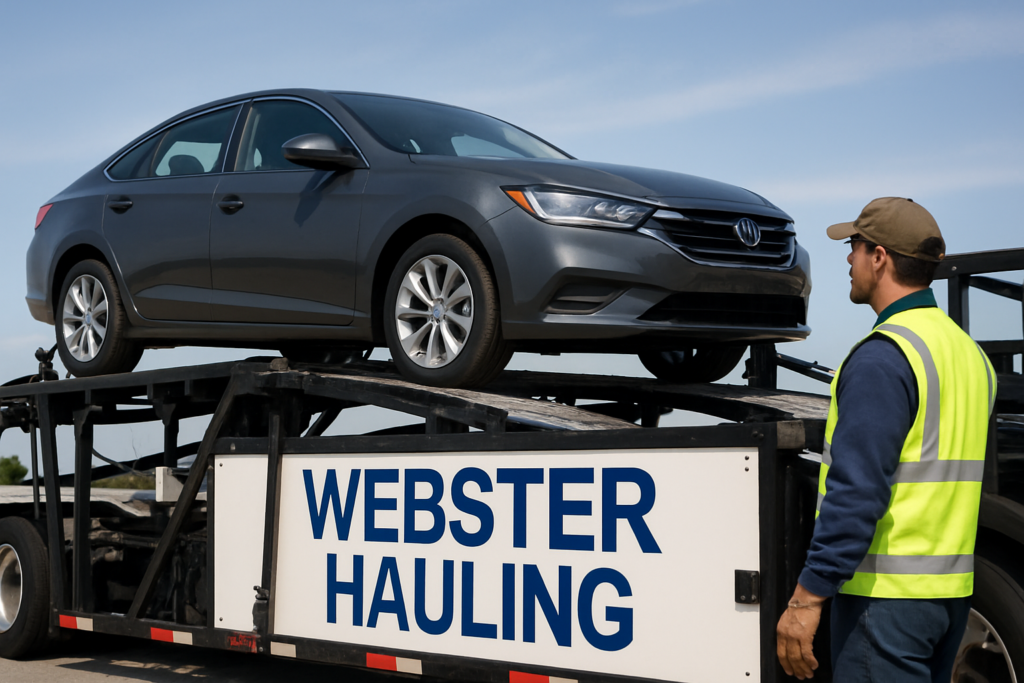 Webster Hauling car shipping service ensuring safe vehicle transport
